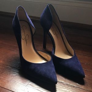 Jessica Simpson suede stilettos
